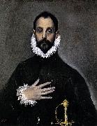 El Greco Nobleman with his Hand on his Chest Spain oil painting artist